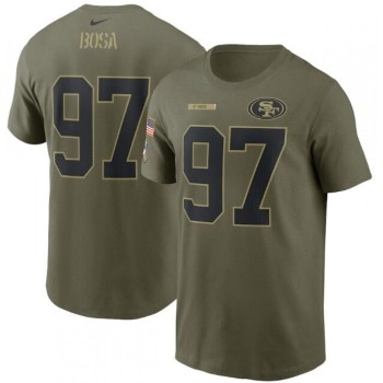 Men's San Francisco 49ers #97 Nick Bosa 2021 Olive Salute To Service Legend Performance T-Shirt Men's San Francisco 49ers #97 Nick Bosa 2021 Olive Salute To Service Legend Performance T-Shirt