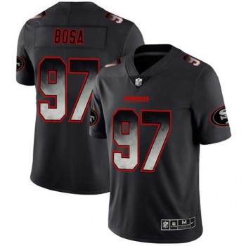 Men's San Francisco 49ers #97 Nick Bosa Black 2019 Smoke Fashion Limited Stitched NFL Jersey Men's San Francisco 49ers #97 Nick Bosa Black 2019 Smoke Fashion Limited Stitched NFL Jersey