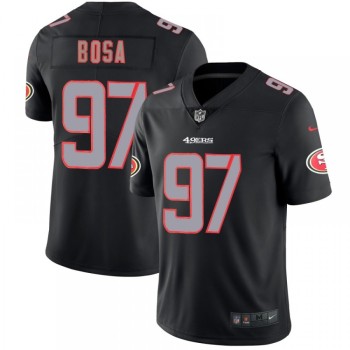 Men's San Francisco 49ers #97 Nick Bosa Black Impact Limited Stitched NFL Jersey Men's San Francisco 49ers #97 Nick Bosa Black Impact Limited Stitched NFL Jersey