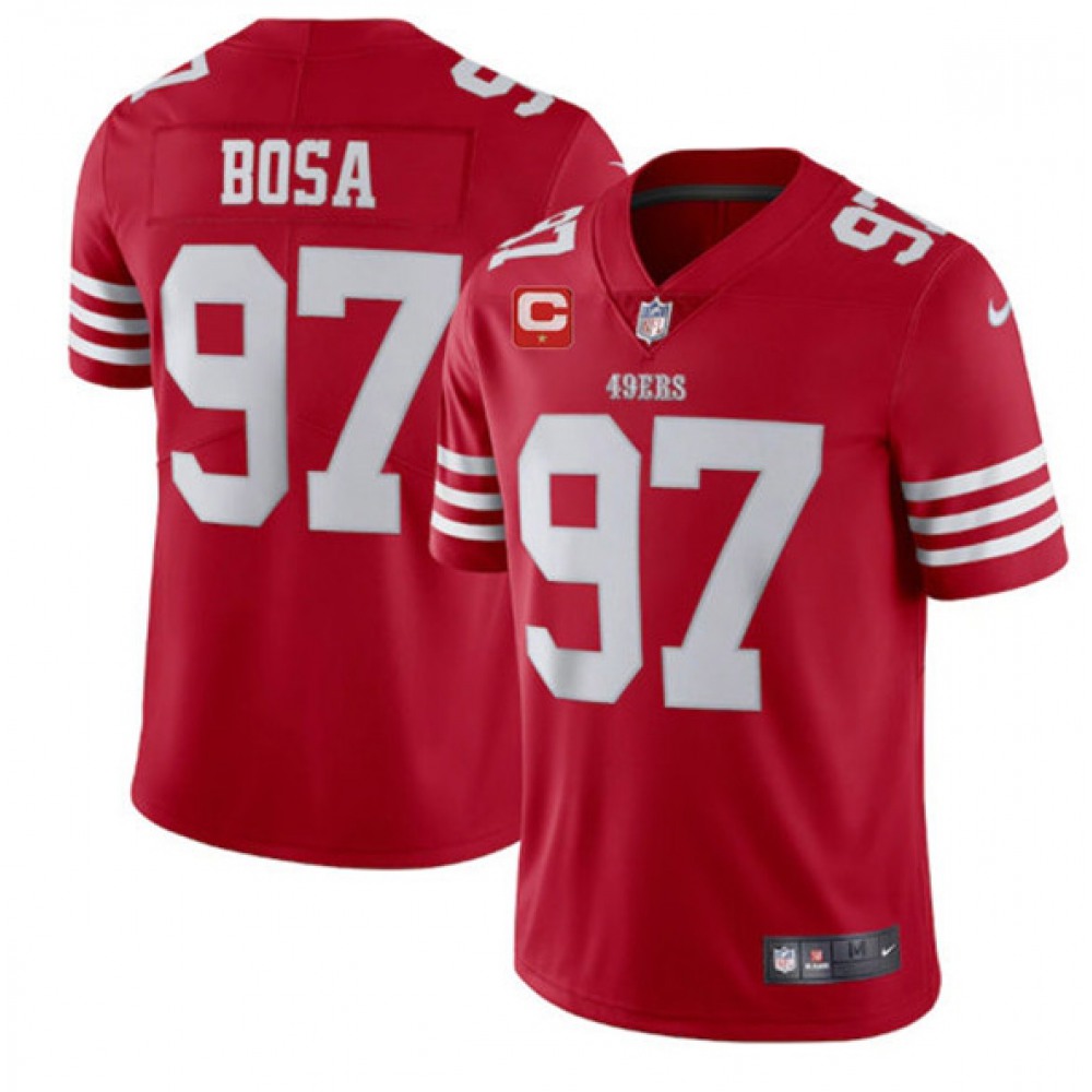Men's San Francisco 49ers #97 Bosa 2022 Red With 1-star C Patch Vapor Untouchable Limited Stitched Football Jersey