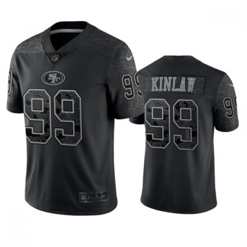 Men's San Francisco 49ers #99 Javon Kinlaw Black Reflective Limited Stitched Football Jersey Men's San Francisco 49ers #99 Javon Kinlaw Black Reflective Limited Stitched Football Jersey
