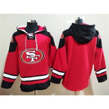 Men's San Francisco 49ers Blank Red All Stitched Sweatshirt Hoodie Men's San Francisco 49ers Blank Red All Stitched Sweatshirt Hoodie