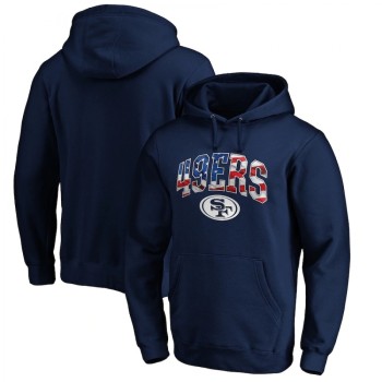 Men's San Francisco 49ers Navy Banner Wave Pullover Hoodie Men's San Francisco 49ers Navy Banner Wave Pullover Hoodie