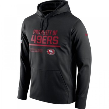 Men's San Francisco 49ers Black Circuit Property Of Performance Pullover Hoodie