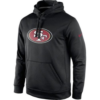 Men's San Francisco 49ers Black KO Logo Essential Pullover Hoodie