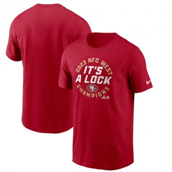 Men's San Francisco 49ers Red 2023 NFC West Champions T-Shirt Men's San Francisco 49ers Red 2023 NFC West Champions T-Shirt