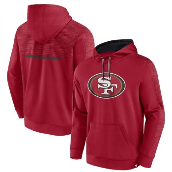 Men's San Francisco 49ers Scarlet Defender Evo Pullover Hoodie Men's San Francisco 49ers Scarlet Defender Evo Pullover Hoodie