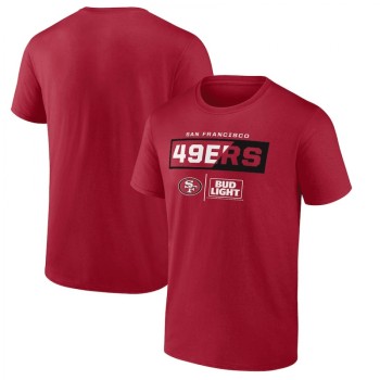 Men's San Francisco 49ers Scarlet x Bud Light T-Shirt Men's San Francisco 49ers Scarlet x Bud Light T-Shirt