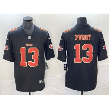 Men's San Francisco 49ers #13 Brock Purdy Black Vapor Untouchable Limited Stitched Jersey Men's San Francisco 49ers #13 Brock Purdy Black Vapor Untouchable Limited Stitched Jersey