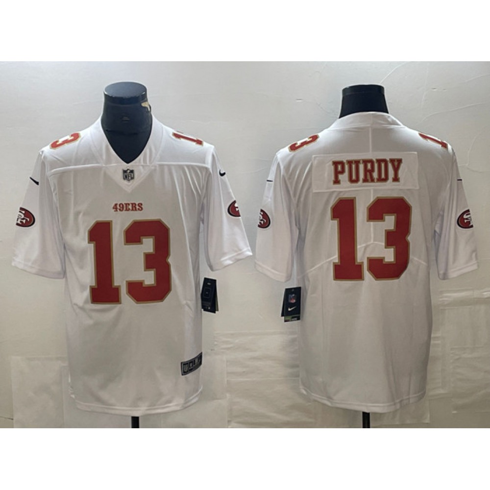 Men's San Francisco 49ers #13 Brock Purdy White Vapor Untouchable Limited Stitched Jersey