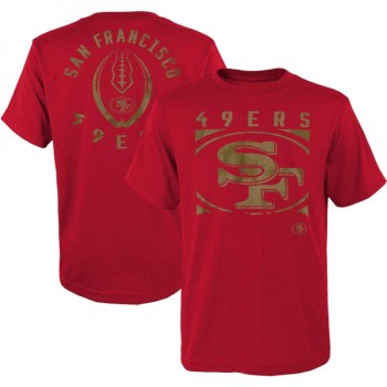 Men's San Francisco 49ers Scarlet Preschool Liquid Camo Logo T-Shirt Men's San Francisco 49ers Scarlet Preschool Liquid Camo Logo T-Shirt