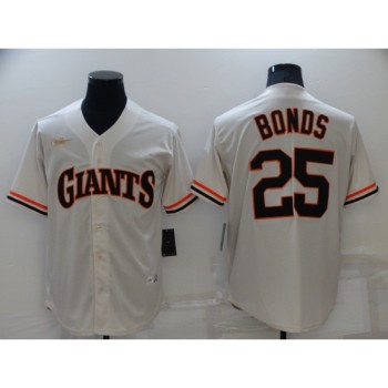 Men's San Francisco Giants #25 Barry Bonds Cream Cool Base Stitched Jersey Men's San Francisco Giants #25 Barry Bonds Cream Cool Base Stitched Jersey