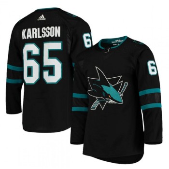 Men's San Jose Sharks #65 Erik Karlsson Black Stitched Jersey Men's San Jose Sharks #65 Erik Karlsson Black Stitched Jersey