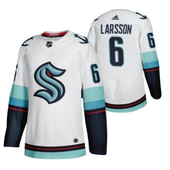 Men's Seattle Kraken #6 Adam Larsson White Stitched Jersey Men's Seattle Kraken #6 Adam Larsson White Stitched Jersey