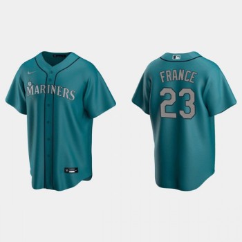 Men's Seattle Mariners #23 Ty France Aqua Cool Base Stitched jersey Men's Seattle Mariners #23 Ty France Aqua Cool Base Stitched jersey