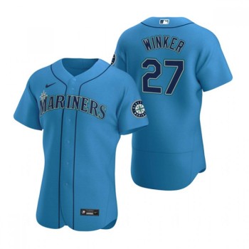 Men's Seattle Mariners #27 Jesse Winker Royal Flex Base Stitched Jersey Men's Seattle Mariners #27 Jesse Winker Royal Flex Base Stitched Jersey