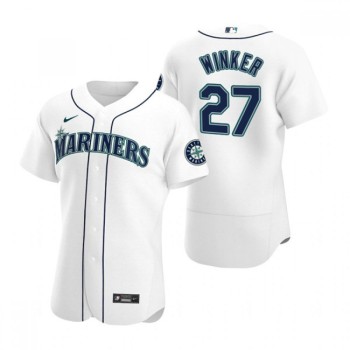 Men's Seattle Mariners #27 Jesse Winker White Flex Base Stitched Jersey Men's Seattle Mariners #27 Jesse Winker White Flex Base Stitched Jersey