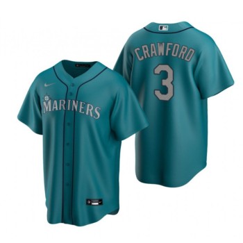 Men's Seattle Mariners #3 J.P. Crawford Aqua Cool Base Stitched jersey Men's Seattle Mariners #3 J.P. Crawford Aqua Cool Base Stitched jersey