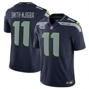 Men's Seattle Seahawks #11 Jaxon Smith-Njigba Navy 2023 F.U.S.E. With Prem1ere Patch 90th Anniversary Vapor Untouchable Limited Stitched Football Jersey Men's Seattle Seahawks #11 Jaxon Smith-Njigba Navy 2023 F.U.S.E. With Prem1ere Patch 90th Anniversary Vapor Untouchable Limited Stitched Football Jersey