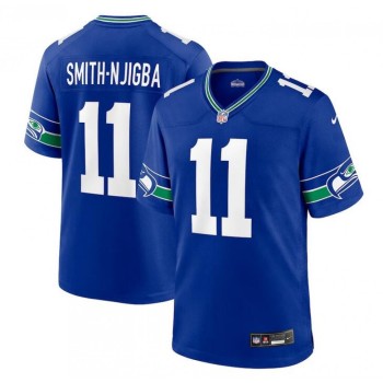 Men's Seattle Seahawks #11 Jaxon Smith-Njigba Royal Throwback Player Stitched Game Jersey Men's Seattle Seahawks #11 Jaxon Smith-Njigba Royal Throwback Player Stitched Game Jersey