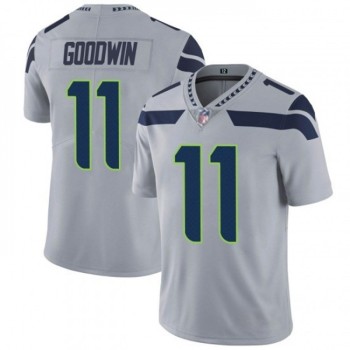 Men's Seattle Seahawks #11 Marquise Goodwin Grey Vapor Untouchable Limited Stitched Jersey Men's Seattle Seahawks #11 Marquise Goodwin Grey Vapor Untouchable Limited Stitched Jersey