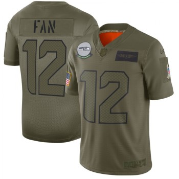 Men's Seattle Seahawks #12 Fan 2019 Camo Salute To Service Limited Stitched NFL Jersey Men's Seattle Seahawks #12 Fan 2019 Camo Salute To Service Limited Stitched NFL Jersey