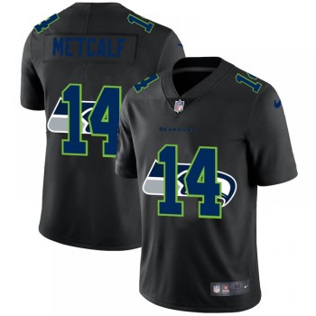 Men's Seattle Seahawks #14 D.K. Metcalf 2020 Black Shadow Logo Limited Stitched Jersey Men's Seattle Seahawks #14 D.K. Metcalf 2020 Black Shadow Logo Limited Stitched Jersey