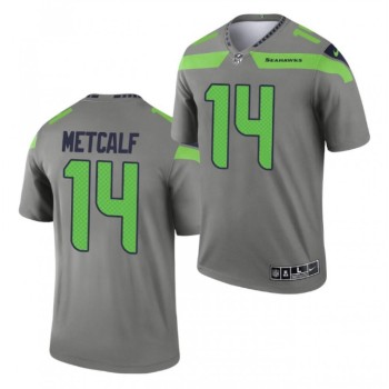 Men's Seattle Seahawks #14 D.K. Metcalf Grey Inverted Legend Stitched Jersey Men's Seattle Seahawks #14 D.K. Metcalf Grey Inverted Legend Stitched Jersey