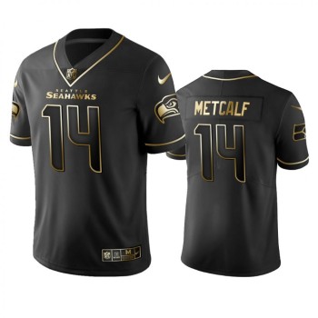 Men's Seattle Seahawks #14 DK Metcalf Black 2019 Golden Edition Limited Stitched NFL Jersey Men's Seattle Seahawks #14 DK Metcalf Black 2019 Golden Edition Limited Stitched NFL Jersey