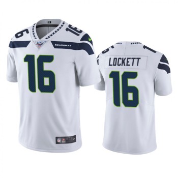 Men's Seattle Seahawks #16 Tyler Lockett White 2019 100th Season Vapor Untouchable Limited Stitched NFL Jersey Men's Seattle Seahawks #16 Tyler Lockett White 2019 100th Season Vapor Untouchable Limited Stitched NFL Jersey