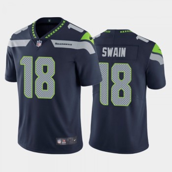 Men's Seattle Seahawks #18 Freddie Swain Navy Vapor Untouchable Limited Stitched Jersey Men's Seattle Seahawks #18 Freddie Swain Navy Vapor Untouchable Limited Stitched Jersey