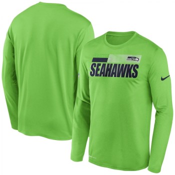 Men's Seattle Seahawks 2020 Green Sideline Impact Legend Performance Long Sleeve T-Shirt Men's Seattle Seahawks 2020 Green Sideline Impact Legend Performance Long Sleeve T-Shirt