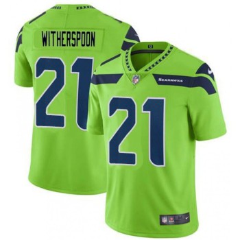 Men's Seattle Seahawks #21 Devon Witherspoon Green Vapor Untouchable Limited Stitched Football Jersey Men's Seattle Seahawks #21 Devon Witherspoon Green Vapor Untouchable Limited Stitched Football Jersey