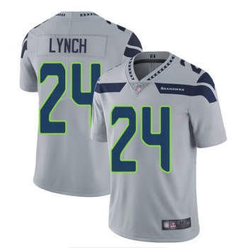 Men's Seattle Seahawks #24 Marshawn Lynch Grey Vapor Untouchable Limited Stitched NFL Jersey Men's Seattle Seahawks #24 Marshawn Lynch Grey Vapor Untouchable Limited Stitched NFL Jersey