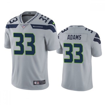 Men's Seattle Seahawks #33 Jamal Adams Grey Vapor Untouchable Limited Stitched Jersey Men's Seattle Seahawks #33 Jamal Adams Grey Vapor Untouchable Limited Stitched Jersey