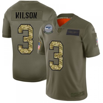 Men's Seattle Seahawks #3 Russell Wilson 2019 Olive/Camo Salute To Service Limited Stitched NFL Jersey Men's Seattle Seahawks #3 Russell Wilson 2019 Olive/Camo Salute To Service Limited Stitched NFL Jersey