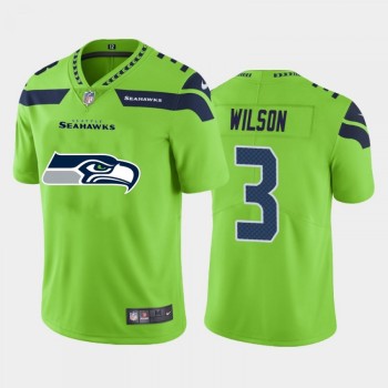Men's Seattle Seahawks #3 Russell Wilson Green 2020 Team Big Logo Limited Stitched Jersey Men's Seattle Seahawks #3 Russell Wilson Green 2020 Team Big Logo Limited Stitched Jersey