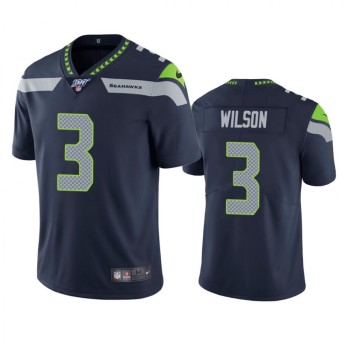 Men's Seattle Seahawks #3 Russell Wilson Navy 2019 100th Season Vapor Untouchable Limited Stitched NFL Jersey Men's Seattle Seahawks #3 Russell Wilson Navy 2019 100th Season Vapor Untouchable Limited Stitched NFL Jersey