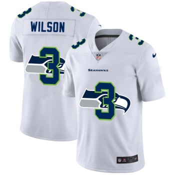 Men's Seattle Seahawks #3 Russell Wilson White Shadow Logo Limited Stitched Jersey Men's Seattle Seahawks #3 Russell Wilson White Shadow Logo Limited Stitched Jersey