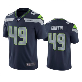 Men's Seattle Seahawks #49 Shaquem Griffin Navy 2019 100th Season Vapor Untouchable Limited Stitched NFL Jersey Men's Seattle Seahawks #49 Shaquem Griffin Navy 2019 100th Season Vapor Untouchable Limited Stitched NFL Jersey