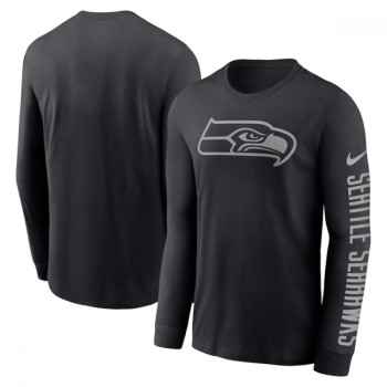 Men's Seattle Seahawks Black Long Sleeve T-Shirt Men's Seattle Seahawks Black Long Sleeve T-Shirt