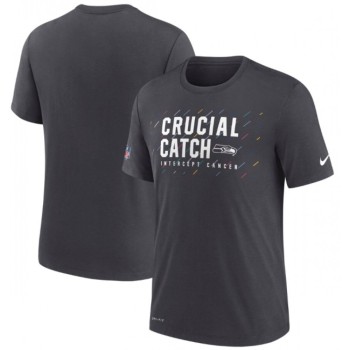 Men's Seattle Seahawks Charcoal 2021 Crucial Catch Performance T-Shirt Men's Seattle Seahawks Charcoal 2021 Crucial Catch Performance T-Shirt