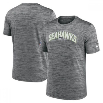 Men's Seattle Seahawks Gray Sideline Velocity Stack Performance T-Shirt Men's Seattle Seahawks Gray Sideline Velocity Stack Performance T-Shirt