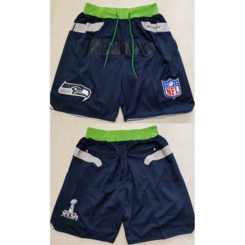 Men's Seattle Seahawks Navy Shorts (Run Small) Men's Seattle Seahawks Navy Shorts (Run Small)