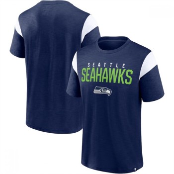 Men's Seattle Seahawks Navy/White Home Stretch Team T-Shirt Men's Seattle Seahawks Navy/White Home Stretch Team T-Shirt