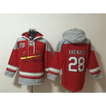 Men's St.Louis Cardinals #28 Nolan Arenado Ageless Must-Have Lace-Up Pullover Hoodie Men's St.Louis Cardinals #28 Nolan Arenado Ageless Must-Have Lace-Up Pullover Hoodie