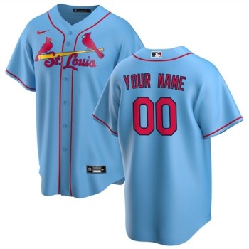 Youth St. Louis Cardinals Blue Stitched Baseball Custom Jersey