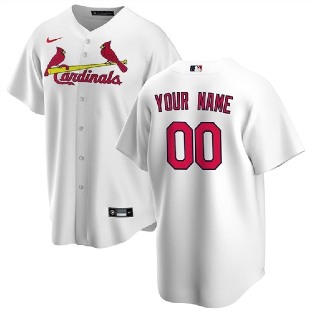 Youth St. Louis Cardinals White Stitched Baseball Custom Jersey