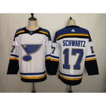 Men's St. Louis Blues #17 Jaden Schwartz White Stitched NHL Jersey Men's St. Louis Blues #17 Jaden Schwartz White Stitched NHL Jersey