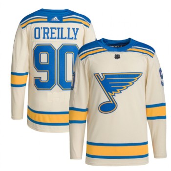Men's St. Louis Blues #90 Ryan O'Reilly Cream 2022 Winter Classic Stitched Jersey Men's St. Louis Blues #90 Ryan O'Reilly Cream 2022 Winter Classic Stitched Jersey